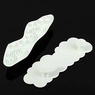 Sher 2pcs Fondant Sugarcraft Decorating Cookies Mold Cake Cutter Lace Flower Tool N4