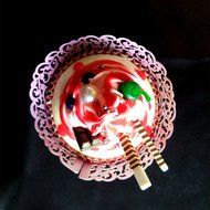 PONATIA 50 Vine Filigree Lace Cupcake Wrapper Wraps Liner Wedding Party Cake Decoartion (Pink) N8