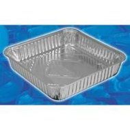 Handi Foil Aluminum Square Cake Container, 8 inch -- 500 per case. N2