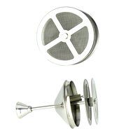 HUJI Double Mesh Stainless Steel Milk Frother Cappuccino Latte Coffee Foam Maker (1, 400 ml) N8