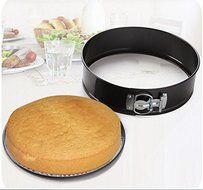 AUCH 1Pcs 8Inch Thickening and Non-stick Cake Mold/Mould/Pattern/Matrix/Die/Pan with False Bottom, Black