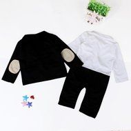 Baby Boy Jacket,Laimeng Baby Boy Gentleman Suit Rompers Jumpsuit +Coat Jacket Kids Clothes (90, Khaki) N5