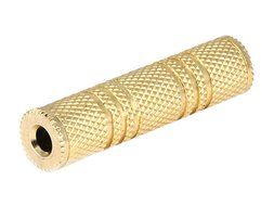 Monoprice Metal 3.5mm Mono Jack to 3.5mm Mono Jack Adaptor - Gold Plated