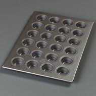 Carlisle 601829 Steeluminum 24 Cup Heavy Duty Mini Muffin/Cupcake Pan, 18" Length x 13" Width, 1.75-oz Capacity... N4