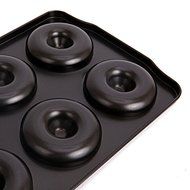MyLifeUNIT Carbon Steel 6 Cavity Donut Pan, Non Stick Donut Pan Large N2