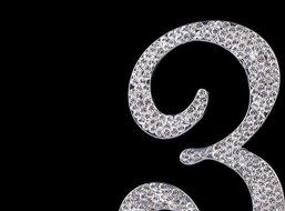 LOVENJOY with Gift Box Number 1 Crystal Rhinestone Baby Shower Wedding Birthday Anniversary Engagement Metal Cake... N6