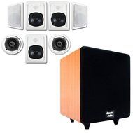 Acoustic Audio HT-57 In-Wall/Ceiling 7.1 Home Theater Speakers and 12" Powered Sub HT-57-CS12C