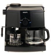 KRUPS XP1500 Coffee Maker and Espresso Machine Combination, Black N3