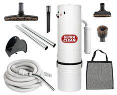 Central Vacuum Ultra Clean Unit 7,500 sq. ft. with 30&#039; Hose Cleaning Attachment Set N2