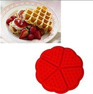 Drhob 1pcs Safety 5-Cavity Waffles Cake Chocolate Pan Silicone Mold N3