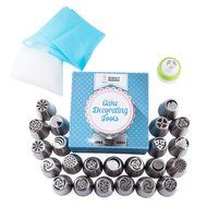 Russian Piping Tips 28 Pcs/Set-Stainless Steel Icing Nozzles Decoration Tools Create Flowers for Cakes, Pies,...