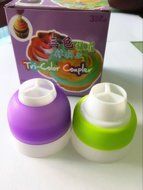 2 Pack Swirl 3 Color Coupler Decorating Tool Cake Tools Cupcake Fondant Cookie Cutters Icing Piping Cream Pastry...