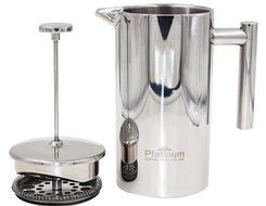 Platinum French Press Coffee Stainless Steel Double Wall 1000ml / 34OZ 1 Liter Insulated Double Wall. Makes 8... N2