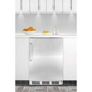 Summit ALB651SSTB 24" ADA Compliant Right Hinge Dual Evaporator Undercounter Refrigerator with 5.1 cu. ft. Capacity...
