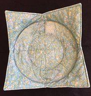 Multi color maze,handmade, Hot Cold Plate Cozy,Microwave Plate Cozie,Fabric Trivet,Hot pad,Pot Holder,Cotton Fabric... N2