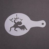 3.35&quot; Coffee Barista Cookies Cappuccino Art Stencils, 8Pcs (Christmas) N12