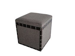 Screen Gems Mandalay Square Tweed Storage Stool