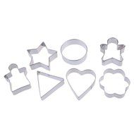 7pcs Stainles Steel Geometric Cake Fondant Biscuit Pastry Cookies Decorating Mold Mould Cutter Tools N2
