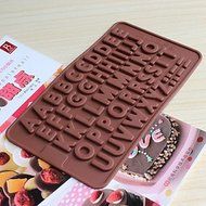 Sher Bakeware Silicone English Alphabet Baking Molds for Chocolate (Random Colors) N3