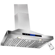 AKDY&reg; 30"/36"/42"/48" Stainless Steel Wall Mount Kitchen Cooking Fan Vent Range Hood LED Display Touch Control...