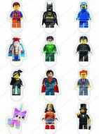 Cakeshop 12 x PRE-CUT Lego Movie Stand Up Edible Cake Toppers