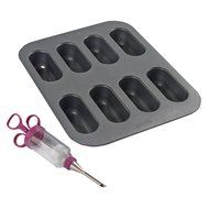Chicago Metallic 26731 Creme Cloud Non-Stick Cake Pan with Injector, Gray N2