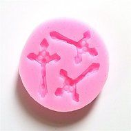 Y&amp;XL&amp;H Three holes Cross of Jesus Fondant Mold Cake Decoration Mold N2