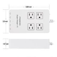 MoKo 1250W 4-Outlet Home / Office Power Strip Surge Protector With 5-Port USB Smart Charger and 4.6 Feet Power... N4