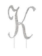 Letter L Rhinestone Crystal Cake Topper Silver, Numbers, Letters for Wedding, Birthday, Anniversary, Party. Shine... N13
