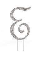 Letter L Rhinestone Crystal Cake Topper Silver, Numbers, Letters for Wedding, Birthday, Anniversary, Party. Shine... N16