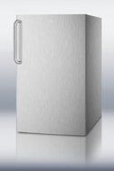 Summit CM421BLXCSS 20&quot; Compact Top Freezer Refrigerator with 4.1 cu. ft. Capacity Professional Towel Bar Handle...