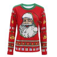 Sweatshirt,Morecome Women Long Sleeve Pullover Sweatshirt Santa Claus Christmas Tops N13