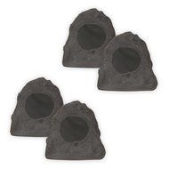 Theater Solutions 4R4L Outdoor Waterproof Lava Rock Patio Speakers 4 Piece Set 1000 Watts New N3