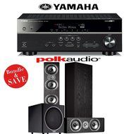 Yamaha RX-V581BL 7.2-Channel Network A/V Receiver + Polk Audio TSi 500 + Polk Audio CS10 + Polk Audio PSW108 -...