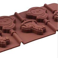 Sher 1PCS Rabbit &amp; Monkey Shape For Chocolate Lollipop Mold, Cake Tools, Cookie , Jelly, Ice Mold Food Grade Silicone N2