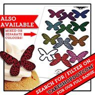 Cakeshop 12 x PRE-CUT Purple Edible Butterfly Cake Toppers