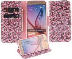 Eloiro(TM) S6 Edge Wallet Case - Folio Premium Soft PU Leather Purse Phone Holder Cover, ID Credit Card / Cash... N4
