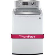 LG H/E Ultra Large Capacity H/E Top Load Laundry Pair with WaveForce Technology WT5070CW DLEX5170W (ELECTRIC Dryer) N6