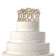 Rustic Wooden Personalized Cake Topper Ply Wedding Cake Topper #56