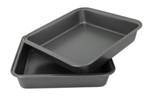 Hamilton Beach Set of 2 Nonstick Square Cake Pans- 04402