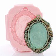 Cameo Cabachon Setting Mount Silicone Mold Food Safe Fondant, Chocolate, Candy, Resin, Polymer Clay, Jewelry,... N5