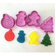 Christmas Plunger Cutters Set,Ubaker Fondant Cake Decorating Sugarcraft Cookie Cutter Color Purple(Snowman, Gingerbread...
