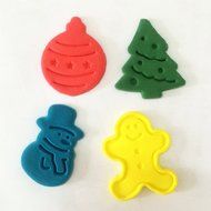 Christmas Plunger Cutters Set,Ubaker Fondant Cake Decorating Sugarcraft Cookie Cutter Color Purple(Snowman, Gingerbread... N2