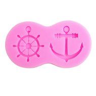 OUMOSI Anchor Boat Thallium Shape Silicone Mold Fondant Cake DIY Mold Pack of 2 (Color Random)
