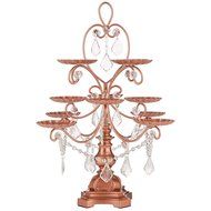 &#039;Madeleine Collection&#039; 12 Piece Cupcake Stand, Dessert Display Tower with Crystal Dangles (White) N5
