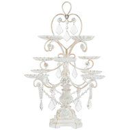 &#039;Madeleine Collection&#039; 12 Piece Cupcake Stand, Dessert Display Tower with Crystal Dangles (White) N9