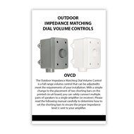 Theater Solutions OVCDW Outdoor Volume Controls White Weatherproof Dial 9 Control Set N3