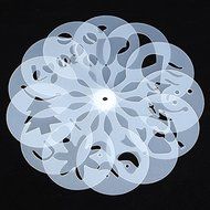 "16Pcs Cappuccino Latte Art Coffee Stencils Duster Cake Icing Spray" shopping N9