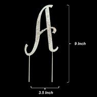 Letter L Rhinestone Crystal Cake Topper Silver, Numbers, Letters for Wedding, Birthday, Anniversary, Party. Shine... N25