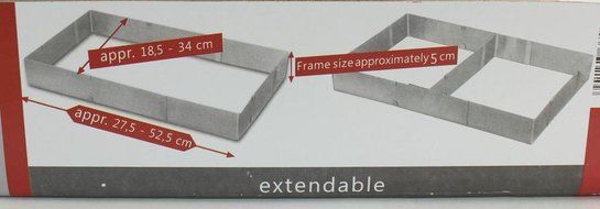 Tifan Adjustable Square Stainless Steel Mousse Cake Square Cake Ring Bakeware Tool
